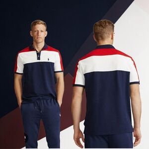 Polo Ralph LaurenMen's Custom Slim-Fit Color-Blocked Polo Shirt size XL
